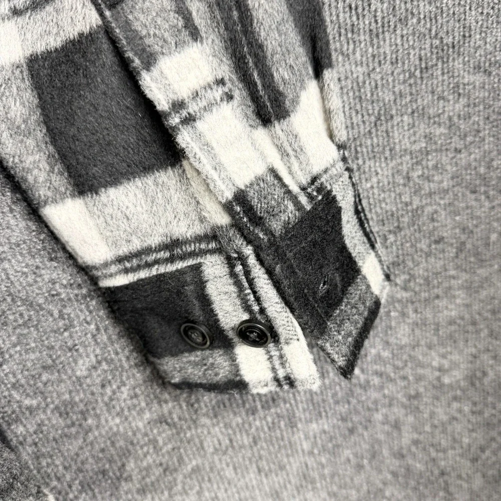 Vintage & Black Weatherproof XL Flannel Shirt Jacket NWT Fleece Lined Black Grey